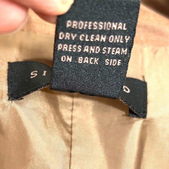 Silk Land Linen Beaded Embroidered Blazer Jacket Size 12 - Picture 11 of 11